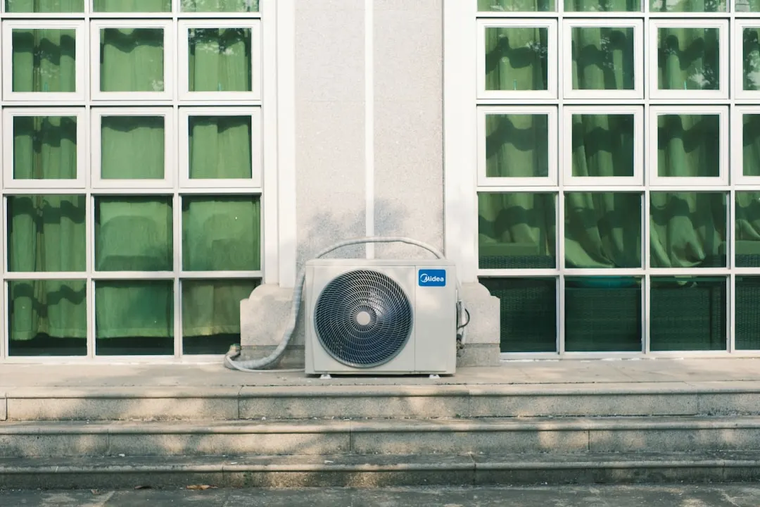 Residential outdoor AC unit installed at a San Francisco home