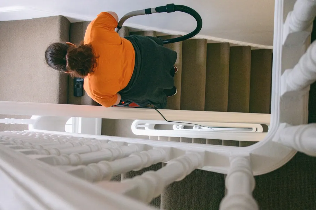 Duct cleaning technician with HEPA vacuum in San Francisco